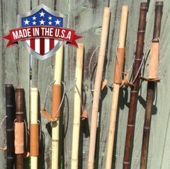 100% Vintage Bamboo Wood Walking Hiking Stick Staff Hike Pole Hand Carved Wooden
