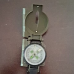 Compass Ruler Magnifying Scale Scout Hiking, Camping, Boating