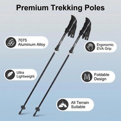 Folding Hiking Poles, Lightweight 7075 Aluminum Alloy Mountain Tech Trekking …