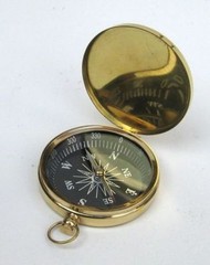 3″ BRASS COMPASS WITH COVER – POCKET COMPASS – SCOUT- HIKING – CAMPING