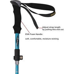 Ultralight Adjustable Trekking Poles W/ EVA Foam Handle Hiking Travel Support US