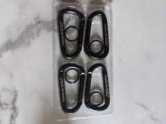 Carabiner Clip 4 Pac 855lbs 3″ Heavy Duty Carabiners For Hammocks Camping Black