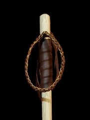 1 in. Hickory Hiking Staff With leather Handle and Wrist Strap. 40 in. to 60 in.