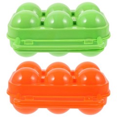 2 Pcs Camping Egg Carrying Case Travel Carrier Container Holder Outdoor