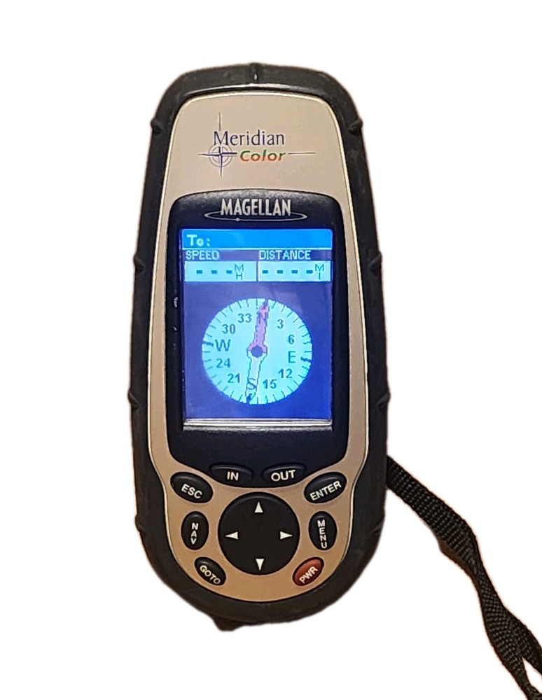 Magellan Meridian Color GPS Handheld Unit Outdoor Hiking Receiver Tested Working