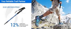 Nordic Walking Trekking Poles – 2 Sticks with Anti-Shock and Quick Lock System,