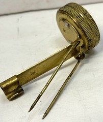 Vintage Brass Pin-on Pocket Mini Compass Made in Japan
