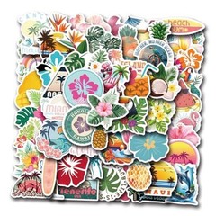 Stickers, 55PCS Funny Tropic Graffiti Pack Waterproof Vinyl Decals for Tropical