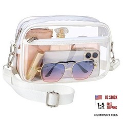 Clear Bag for Stadium Events – Small (Classic Web Strap) Small Ardent White