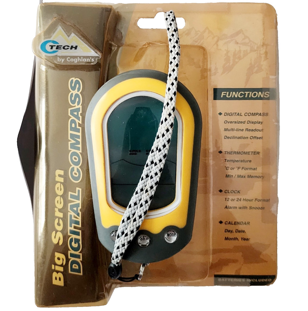 C Tech Digital Compass OB Tested Outdoor Tool Coghlans Clock Thermometer E53