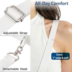 Clear Bag for Stadium Events – Small (Classic Web Strap) Small Ardent White