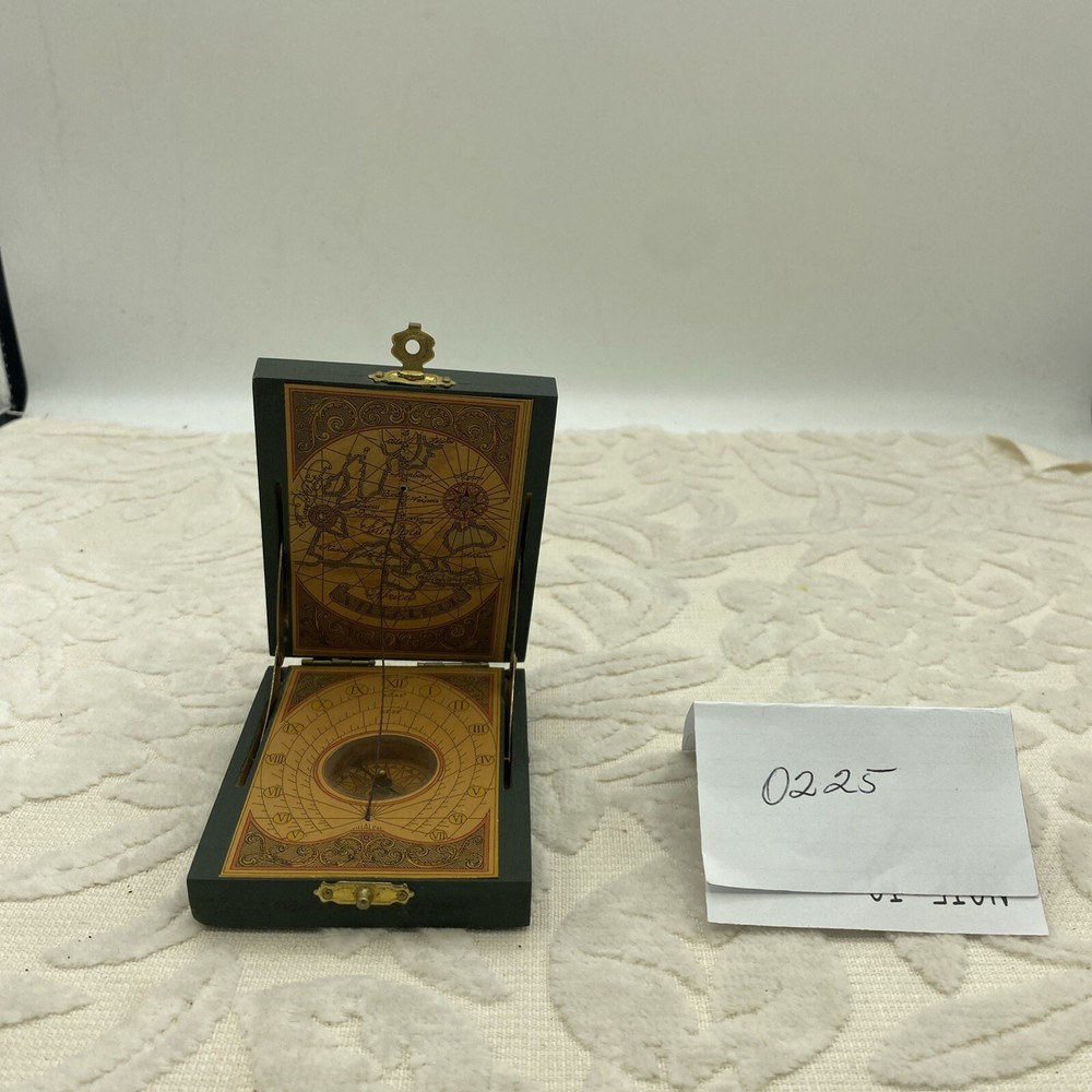 RARE Vintage Antique Solar Calendar Compass : Sundial -Villacor