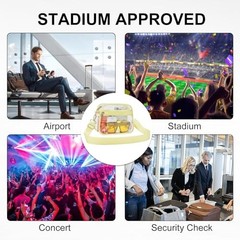 Clear Bag for Stadium Events Clear Sports Fan Handbags Purses Large Yolk Yellow