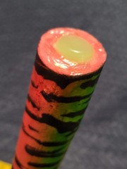 45″ Hand Crafted Wood Walking Stick/Staff(SONIC PINK NIGHT DESIGN/GLOW IN DARK