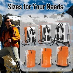 Waterproof Dry Bag Marine Dry Bags for Kayaking Hiking Gray Abstract 5L Orange