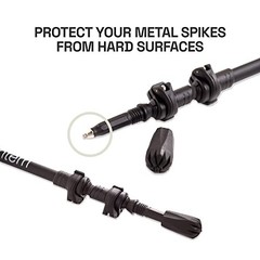 Trekking Pole Tip Protectors/Hiking Pole Replacement Tips – Fits All Standard