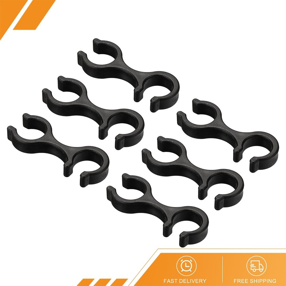 6pcs – Trekking Pole Clips Walking Stick Accessories Double Rod Buckle Connector