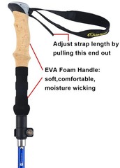 Lightweight Collapsible Trekking Pole – 7075 Aluminum Adjustable Walking Stic…