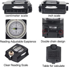 Multifunctional Metal Compass with Bubble Level – Perfect for Outdoor Navigation