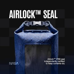 NASA Waterproof Dry Bag – AirLock Seal, IP68 Certified, with Integrated 2L Blue
