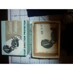 Vintage Lensatic Engineer Compass Black Your Direction Protector with Box Manual