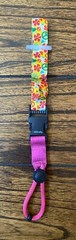 Peace Symbol and Flower Water Bottle Lanyard