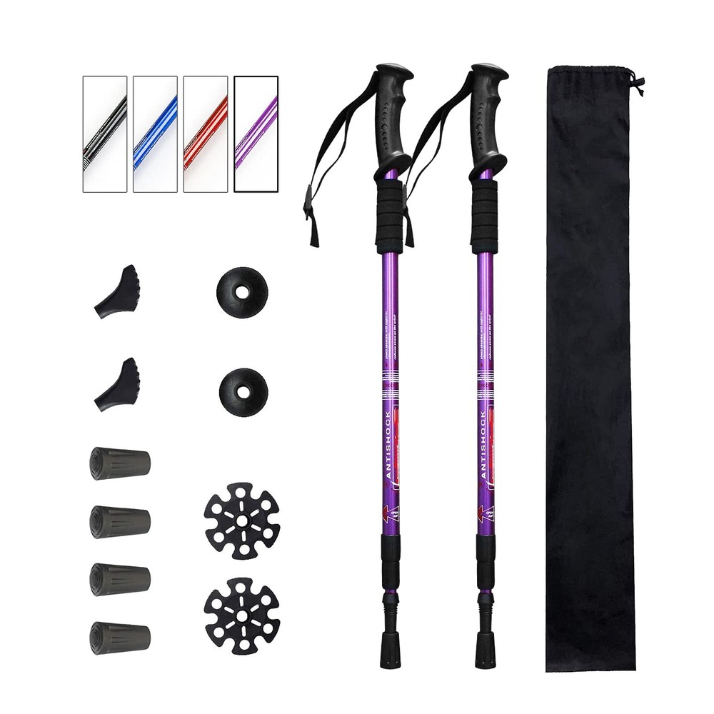 Trekking Poles Shock Absorbing Adjustable Hiking or Walking Sticks for Hiking…