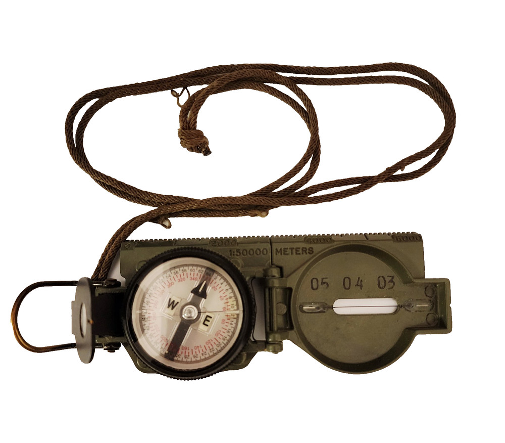 USGI Cammenga Model 3H Tritium Waterproof Lensatic Magnetic Military Compass USA