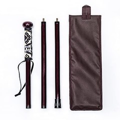 3pc Detachable Hiking Walking Stick Set with Compass, 48″ Soft Grip, Rubber Tip