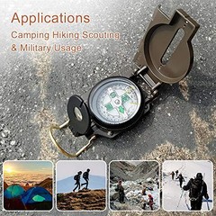 Multifunctional Military Compass, Amy Green, Waterproof and Shakeproof,