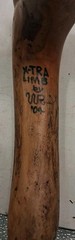 Natural Twisted Wood Hiking Stick – Handmade-Painted Design Initialed Look Read