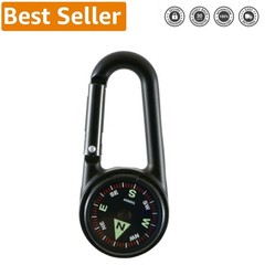 Compact Lightweight Carabiner Compass with Glow-in-the-Dark Markers for Outdoors