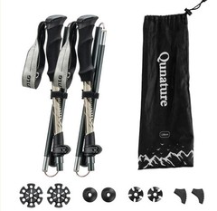 Qunature Hiking Poles,Trekking Poles,Foldable Adjustable 110–130 cm,Ultralight