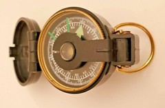 Vintage Precise Pathfinder Engineer Directional Lensatic Compass Taiwan with box