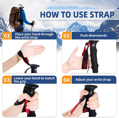 Lightweight Collapsible Trekking Poles for Hiking – 2 Pack Adjustable Hiking Pol