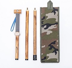 3Pc Detachable Hardwood Walking Stick for Hiking with Compass 48 Inches – Soft H