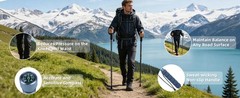 Hiking Trekking Pole, Adjustable Length Walking Stick Survival Lightweight