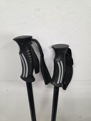 2 Alpine Design Trekking Walking Hiking Poles Black Backpacking Adjustable