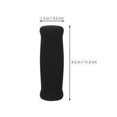 2Pcs Durable Non Slip Elderly Cane Handle Grips Soft Black Sponge Replacement