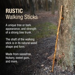 Brazos American Hardwood Walking Stick Handcrafted Hiking Support Made in USA
