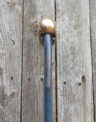 35″ Hand Carved Twisted Elder Walking Stick Cane w/ Brass Skull Top Handle #39