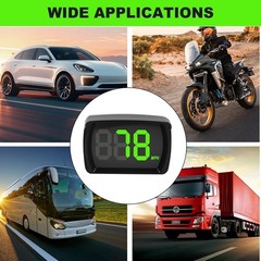 Velocimetro digital GPS para auto MPH HUD universal con pantalla LED grande