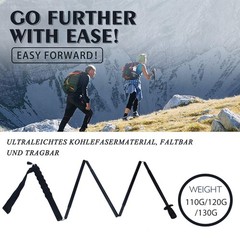 OKHEALING Trekking Poles【Ultralight】Carbon Fiber 5 Sections, Set of 2, Hiking…