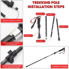 2 PCS Collapsible Aluminum Trekking Poles Hiking Sticks Tip Kits Lightweight