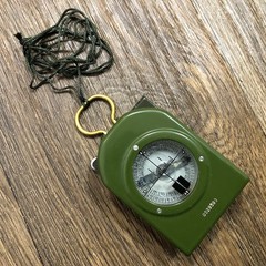 Vintage Chinese Army PLA Model 80 ZBZ 40 Lensatic Field Compass & Leather Pouch
