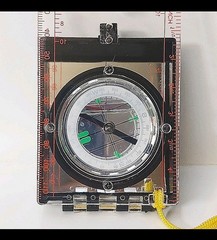 Vintage Tahoe Trails Compass Acrylic Mirror In Cap Lanyard 122×64.5×21.5mm