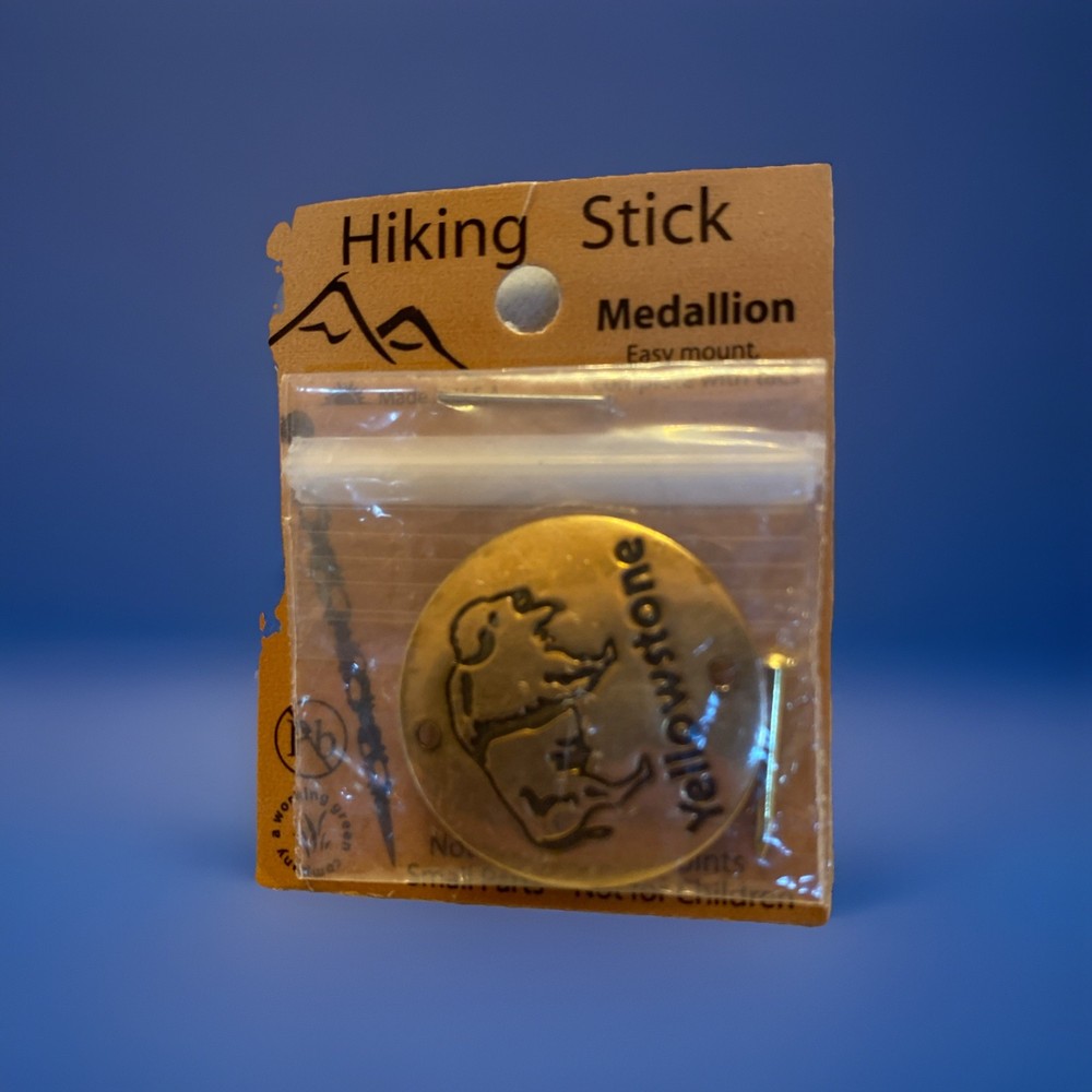 Yellowstone Bison Hiking Stick Medallion, New