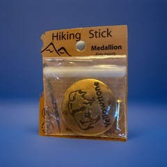 Yellowstone Bison Hiking Stick Medallion, New