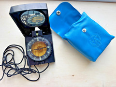 German Marsch Kompass F73 Freiberger Prazisionsmechanik Compass w/ Case & Manual