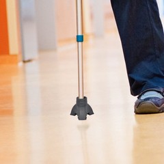 2Pcs Durable Anti Slip Crutch Tips Walking Cane Accessories Black